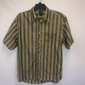 Mens Junction West XL 100% Polyester Short Sleeve Striped Shirt